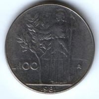 100 лир 1981 г. Италия