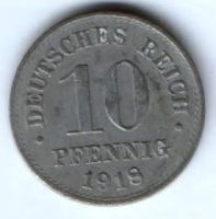 10 пфеннигов 1918 г. Германия