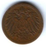 1 пфенниг 1900 г. Германия