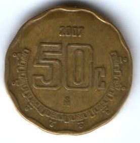 50 сентаво 2007 г. Мексика