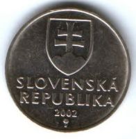 2 кроны 2002 г. Словакия