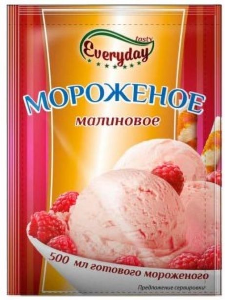 EVERYDAY Десерт сухой для мороженого аромат малины 55г