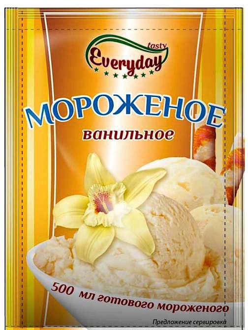 EVERYDAY Десерт сухой для мороженого аромат ванили 55г