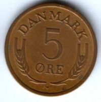 5 эре 1971 г. Дания