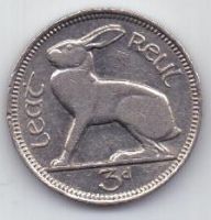 3 пенса 1940 г. Ирландия (Великобритания)