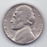 5 центов 1941 г. США