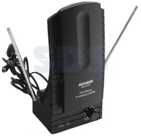 Комнатная антенна REXANT RX-103-2 VHF, UHF, 47-860 MHz с усилением 36dB