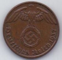 1 пфенниг 1937 г. Германия