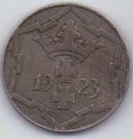 10 пфеннигов 1923 г. Данциг