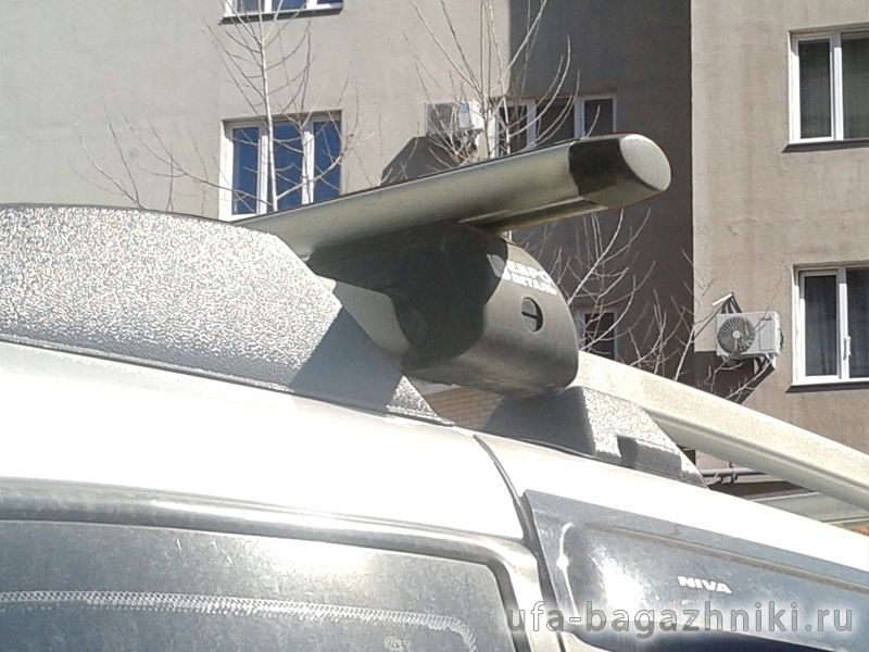 Багажник на крышу - аэродинамические дуги на рейлинги Chevrolet Niva, Евродеталь