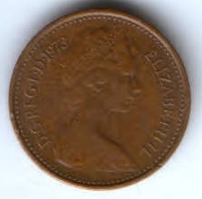 1/2 пенни 1973 г. Великобритания