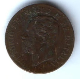 2 чентезимо 1867 г. Италия