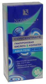 НОВОСВИТ АКВА-ГЕЛЬ "ГИАЛУРОНОВАЯ КИСЛОТА И КОЛЛАГЕН" CONCENTRATE 24 ЧАСА
