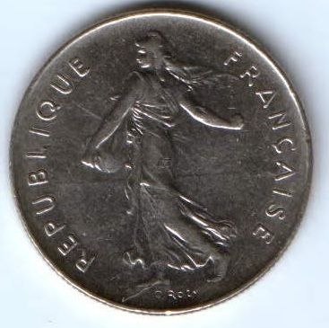 5 франков 1974 г. Франция