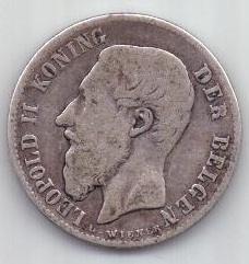 50 сантимов 1886 г. Бельгия