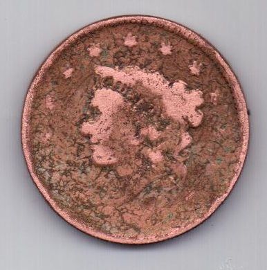 1 цент 1816-36 г. США