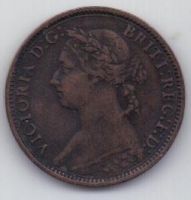 1 фартинг 1891 г. Великобритания