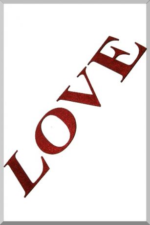 Слова для фотосессий L.O.V.E. (красный) (Ш:20 Д:20)