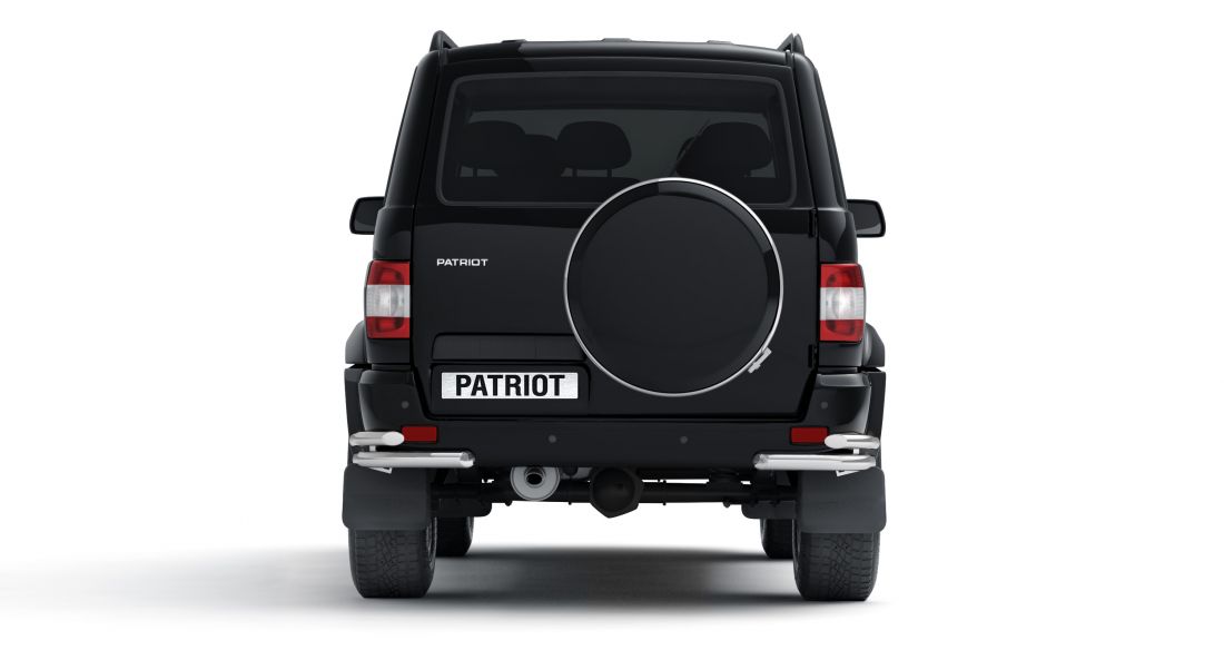 Защита заднего бампера двойная угловая d63/51мм (НПС) UAZ PATRIOT 2014-