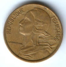 5 сантимов 1966 г. Франция