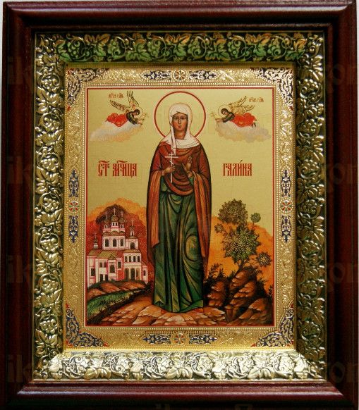Галина Коринфская (19х22), темный киот