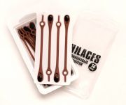 Cиликоновые шнурки для обуви Hilaces цвет Коричневый/Черный в раскрытой упаковке
