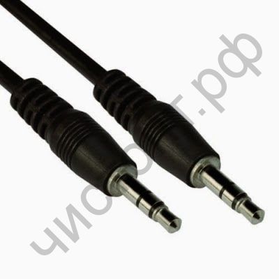 Кабель(3.5) папа-папа 3.5 stereo plug на 3.5 stereo plug - 0,8 метр чёрный (отпуск. только УПАК. ПО 10ШТ.) OT-AVC31 AUX