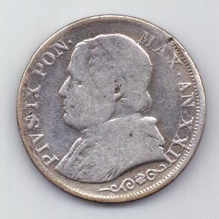 1 лира 1867 г. Ватикан