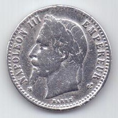 50 сантим 1864 г. Франция