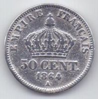 50 сантим 1864 г. Франция