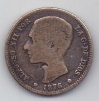 1 песета 1876 г. Испания