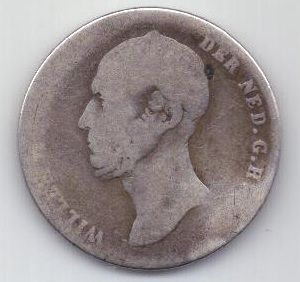 1/2 гульдена 1848 г. Нидерланды