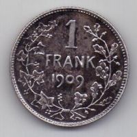1 франк 1909 г. Бельгия