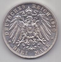 3 марки 1910 г. UNC. Бавария