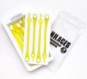 Cиликоновые шнурки для обуви Hilaces цвет Желтый/Белый в упаковке