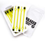 Cиликоновые шнурки для обуви Hilaces цвет Желтый/Черный в упаковке