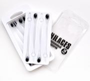 Cиликоновые шнурки для обуви Hilaces цвет Прозрачный/Черный в раскрытой упаковке