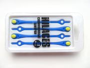 Cиликоновые шнурки для обуви Hilaces цвет Голубой/Желтый