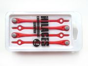 Cиликоновые шнурки для обуви Hilaces цвет Красный/Серый