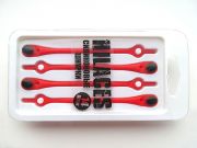 Cиликоновые шнурки для обуви Hilaces цвет Красный/Черный