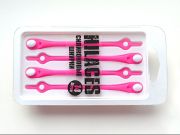 Cиликоновые шнурки для обуви Hilaces цвет Розовый/Белый