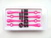 Cиликоновые шнурки для обуви Hilaces цвет Розовый/Розовый