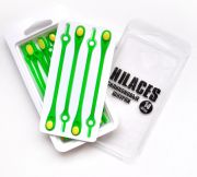 Cиликоновые шнурки для обуви Hilaces цвет Лайм/Желтый в раскрытой упаковке