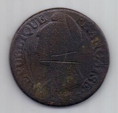 5 сантимов 1798 г. Франция. LAN 7.