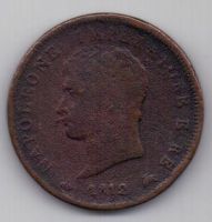 1 сольдо 1812 г. Наполеон l. Италия. Франция.