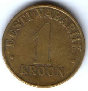 1 крона 2001 г. Эстония