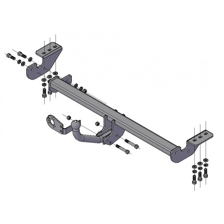 Фаркоп "Трейлер" для SsangYong Actyon  2 WD с 2011 г.в.