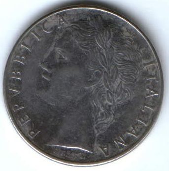 100 лир 1976 г. Италия