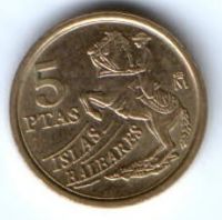 5 песет 1997 г. Испания Балеарские острова