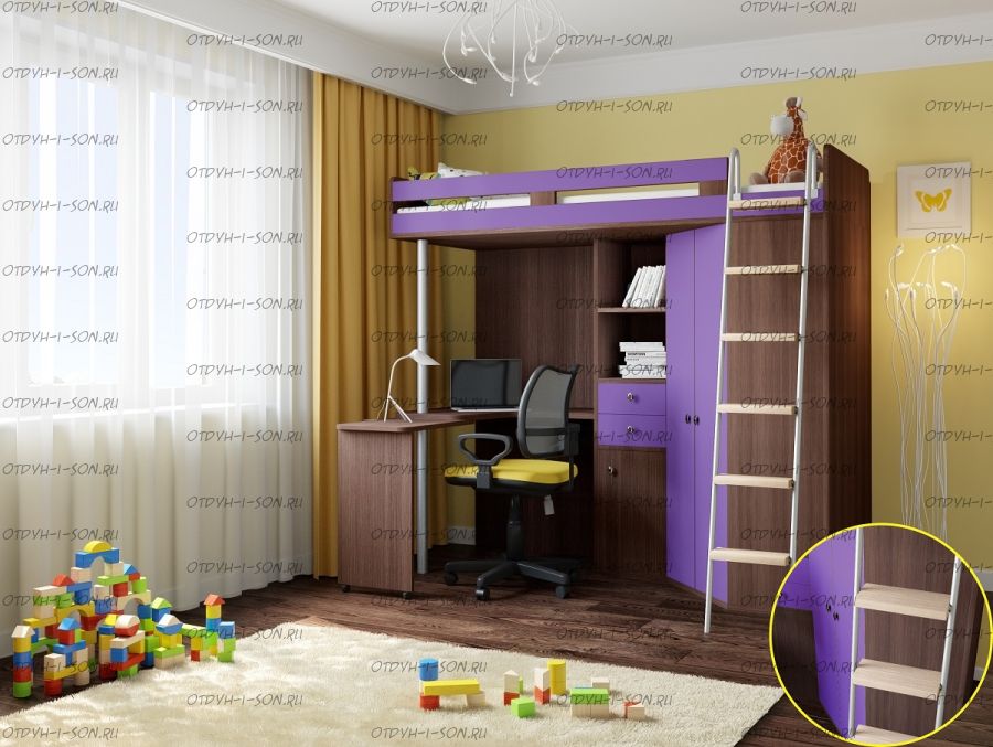 Кровать-чердак М85 Астра